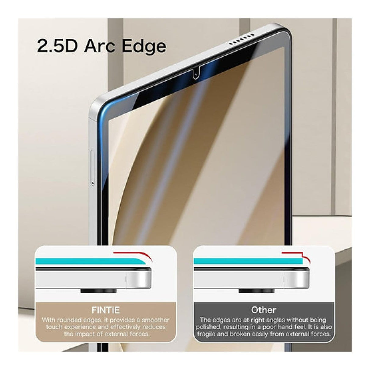 Tuff-Luv Tempered Glass Screen Protector for Galaxy Tab A11 SM-X133/X135 Clear MF4220 - Image 2