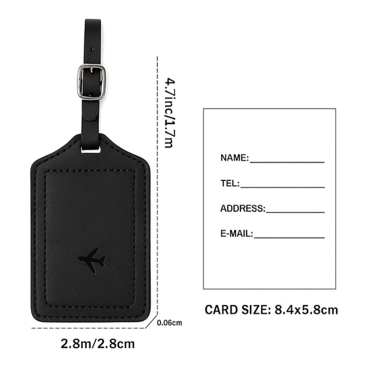 Tuff-Luv RFID Passport Holder and Luggage Tag Set Black MF4281 - Image 2