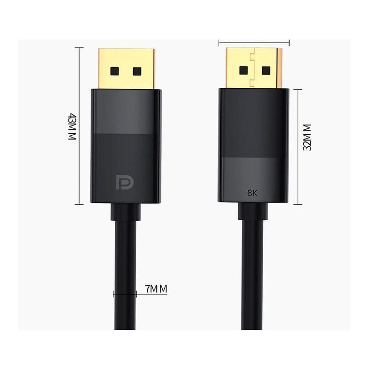 Tuff-Luv 1.5m Gold-Plated Male to Male DisplayPort Cable Black MF4339 - Image 2