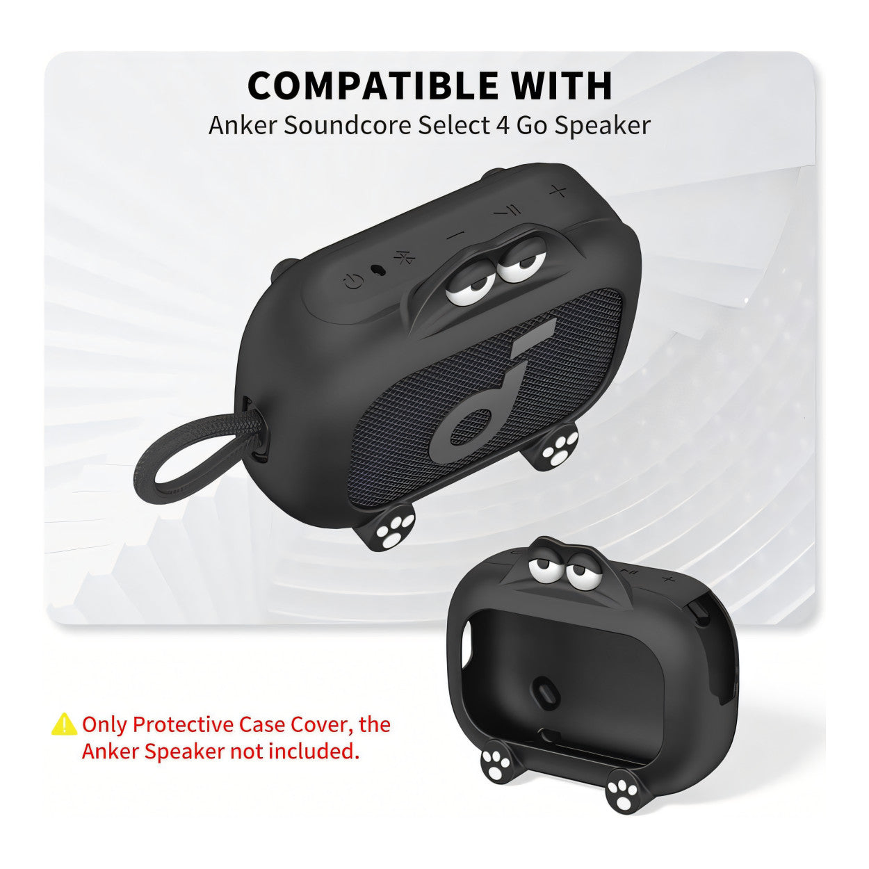Tuff-Luv Kids Silicone Protective Cover for Anker Soundcore Select 4 Go Speaker - Black MF4496 - Image 4