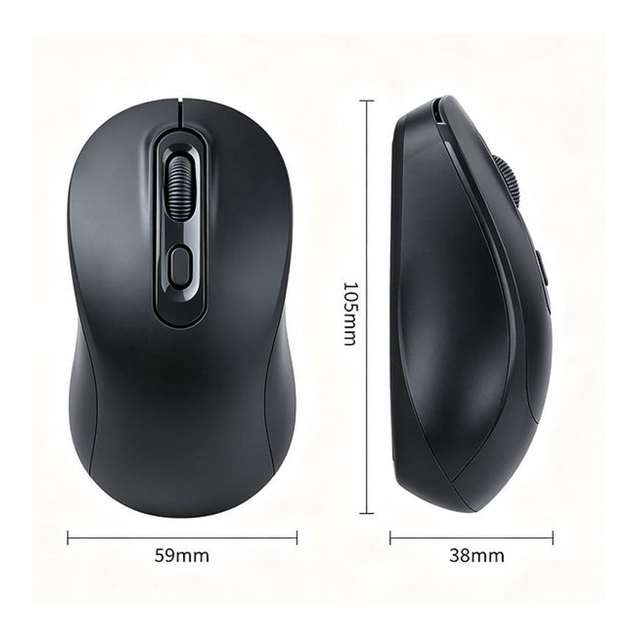 Tuff-Luv USB-C Rechargeable Bluetooth Mouse Black MF4542 - Image 2