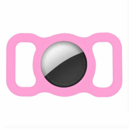 Tuff-Luv Pet Dog Collar Holder Compatible with Apple Airtag - Pink MF478