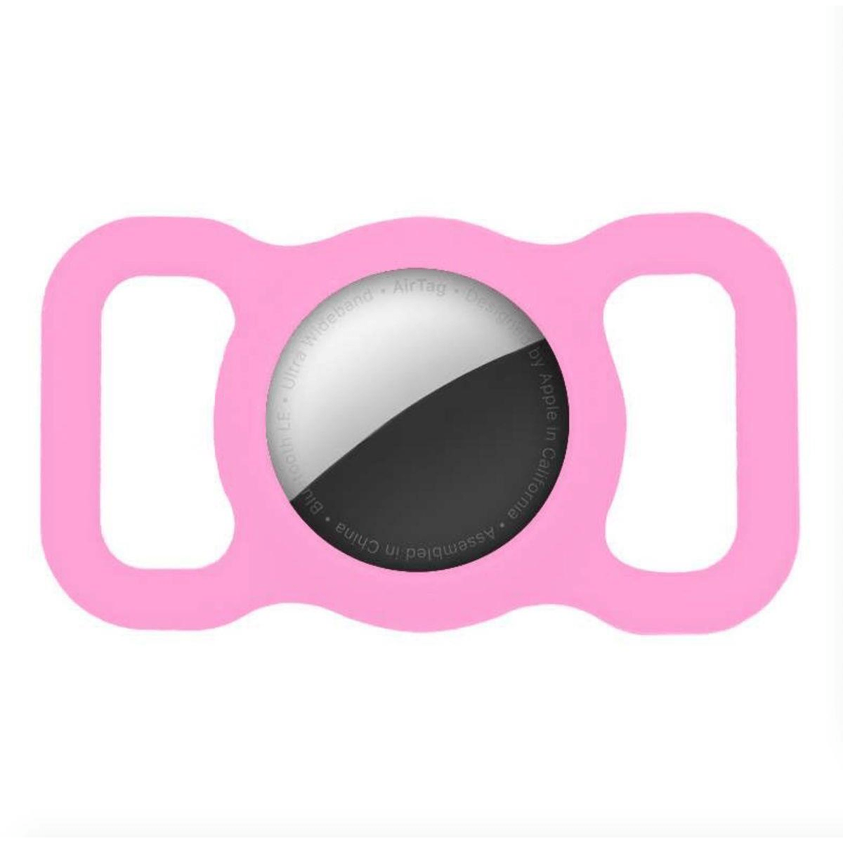 Tuff-Luv Pet Dog Collar Holder Compatible with Apple Airtag - Pink MF478
