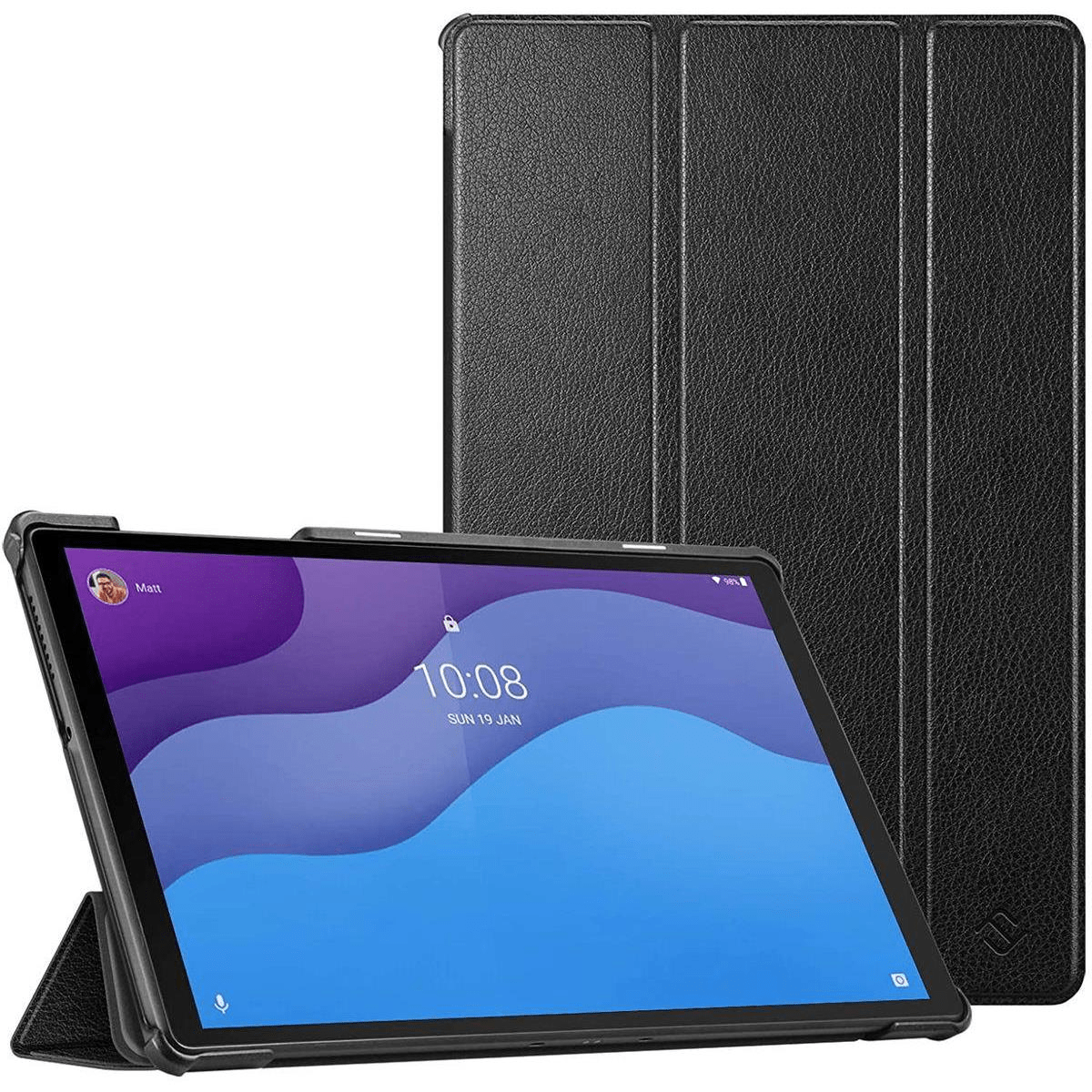 Tuff-Luv Smart Case and Stand for Lenovo M10 X306X - Black MF644 - Image 11