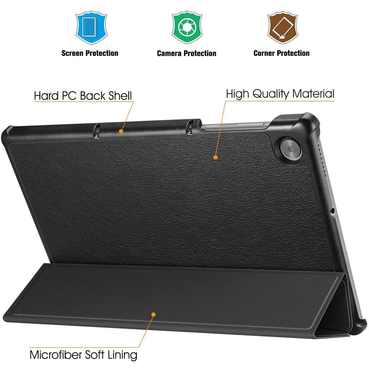 Tuff-Luv Smart Case and Stand for Lenovo M10 X306X - Black MF644 - Image 4