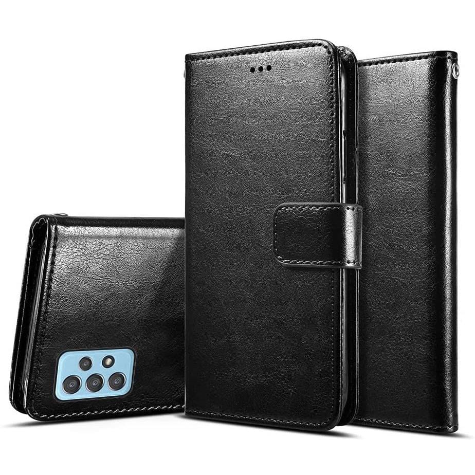 Tuff-Luv Essentials Leather Folio Case and Stand for Galaxy A53 5G - Black MF977 - Image 3