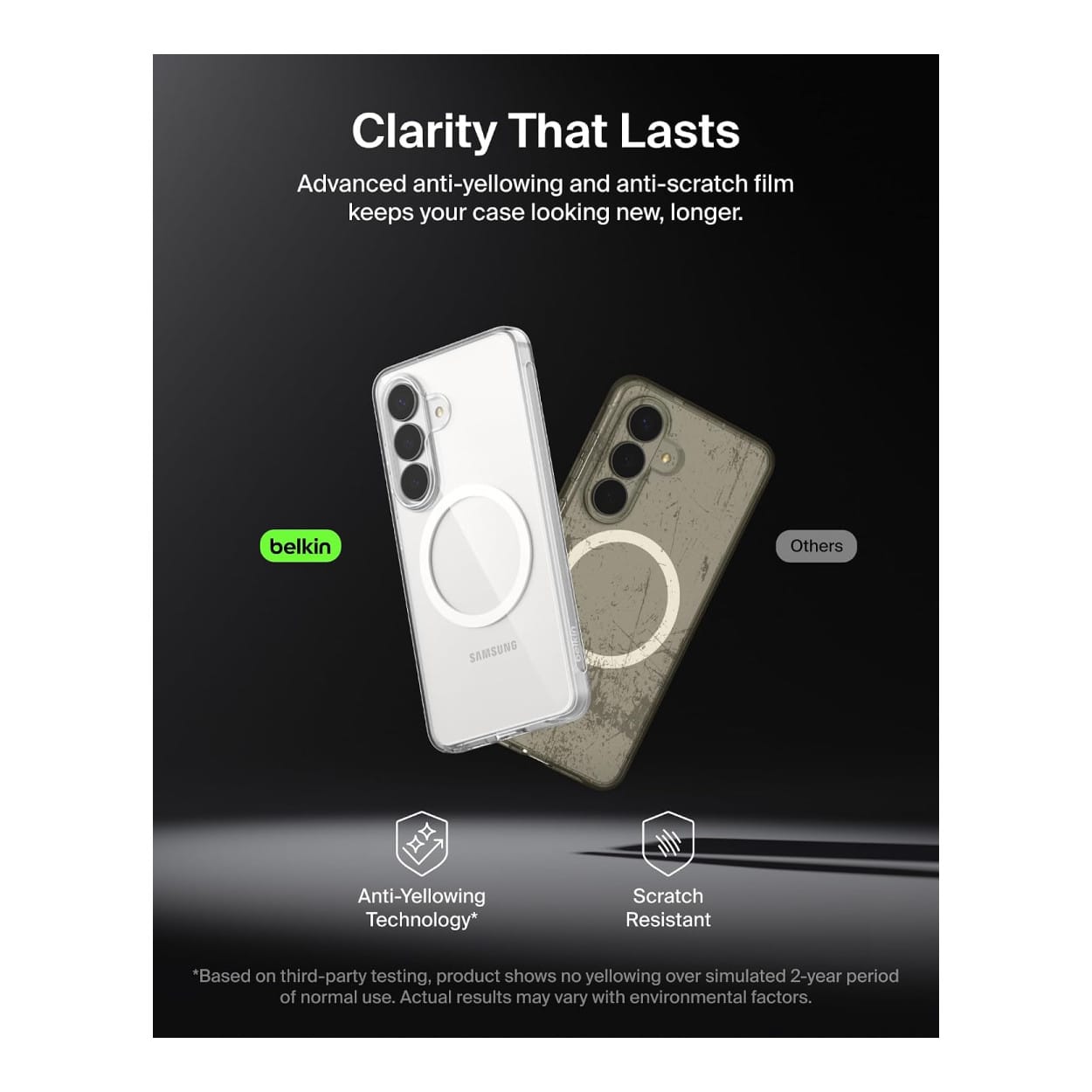 Belkin SheerForce Clear Series Magnetic Protective Phone Case for Samsung S26 - Clear MSB012HQCL - Image 11