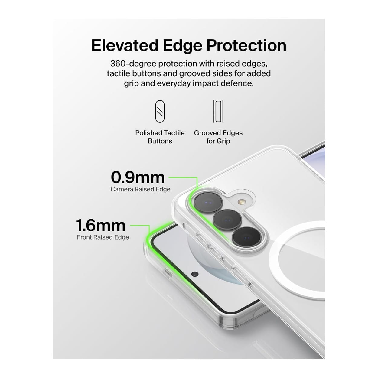 Belkin SheerForce Clear Series Magnetic Protective Phone Case for Samsung S26 - Clear MSB012HQCL - Image 10