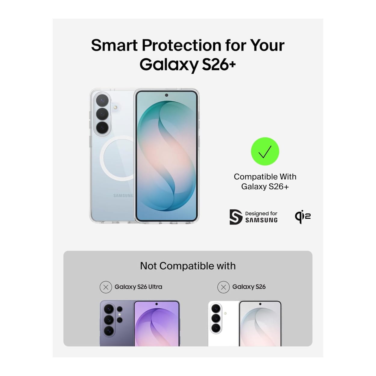 Belkin SheerForce Clear Series Magnetic Protective Phone Case for Samsung S26+ - Clear MSB013HQCL - Image 7