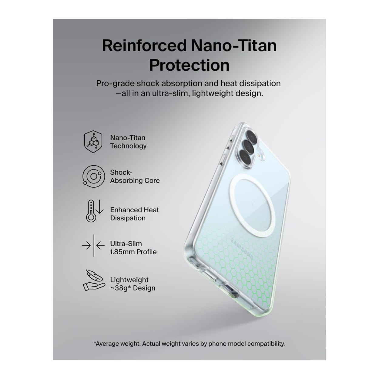 Belkin SheerForce Clear Series Magnetic Protective Phone Case for Samsung S26+ - Clear MSB013HQCL - Image 9
