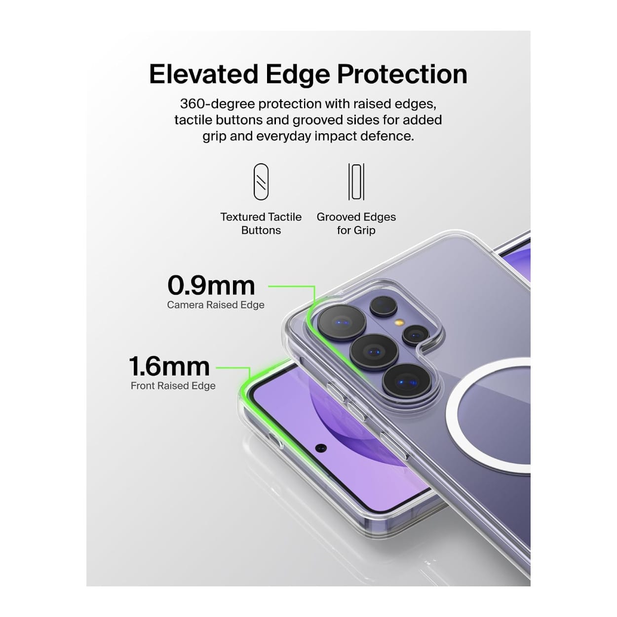 Belkin SheerForce Clear Series Magnetic Protective Phone Case for Samsung S26 Ultra - Clear MSB014HQCL - Image 11
