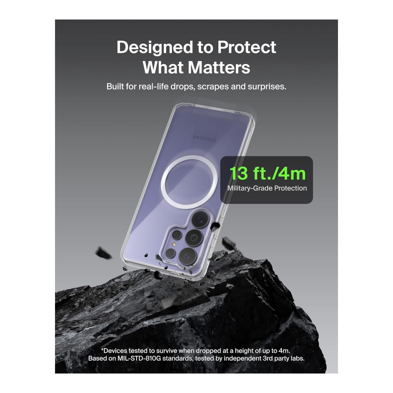 Belkin SheerForce Clear Series Magnetic Protective Phone Case for Samsung S26 Ultra - Clear MSB014HQCL - Image 9