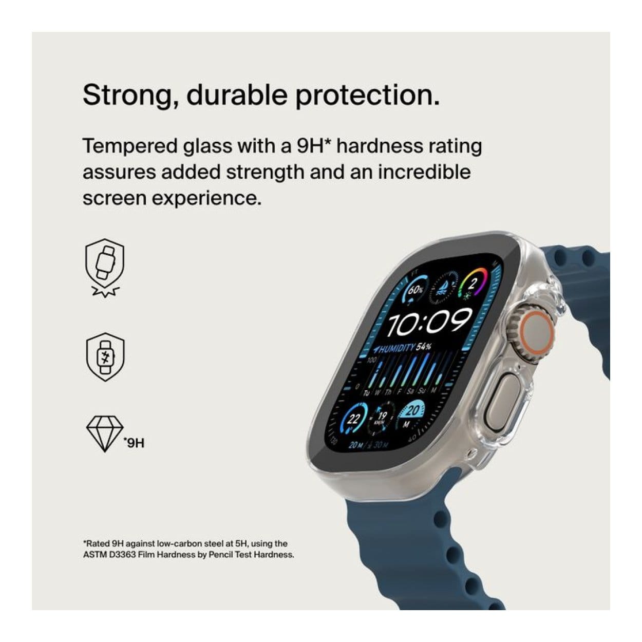 Belkin ScreenForce TemperedCurve 2-in-1 Screen Protector + Bumper for Apple Watch Ultra / Ultra 2 OWA001ZZCL - Image 6