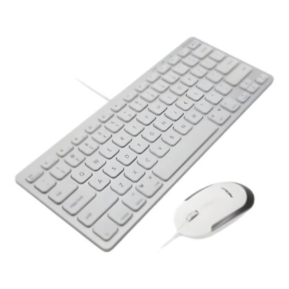 Macally USB Wired Slim Keyboard and Mouse Combo For Mac SLIMKEYCACOMBO