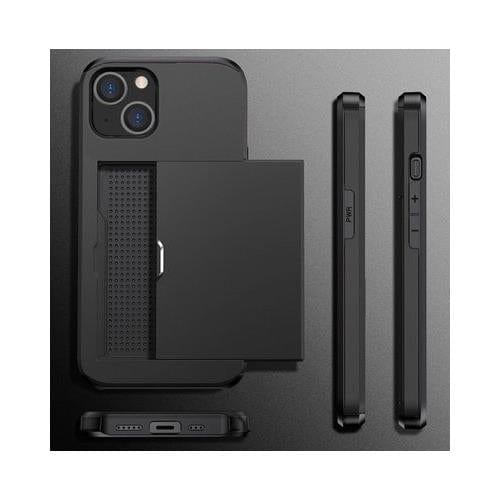 Tuff-Luv Rugged Card Phone Case for iPhone 14 Pro Max - Black TLIP14MAXCCB - Image 2