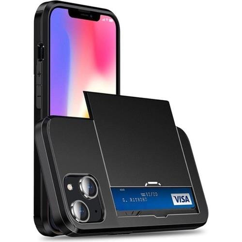 Tuff-Luv Rugged Card Phone Case for iPhone 14 Pro Max - Black TLIP14MAXCCB - Image 3