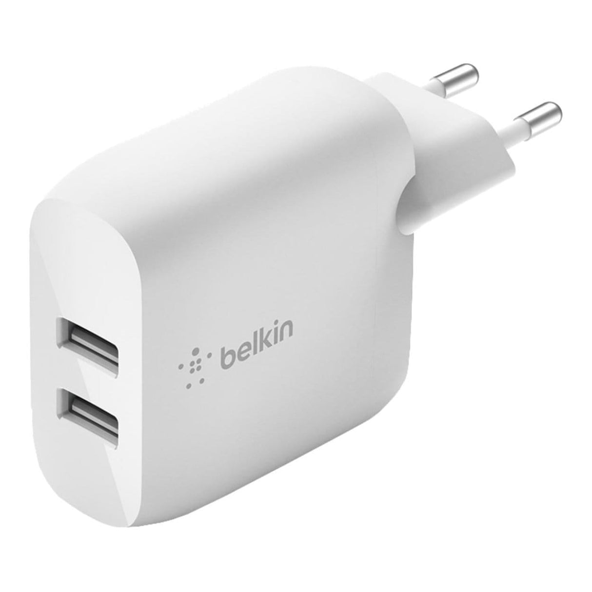 Belkin 24W Dual USB-A Wall Charger White WCB002VFWH - Image 2