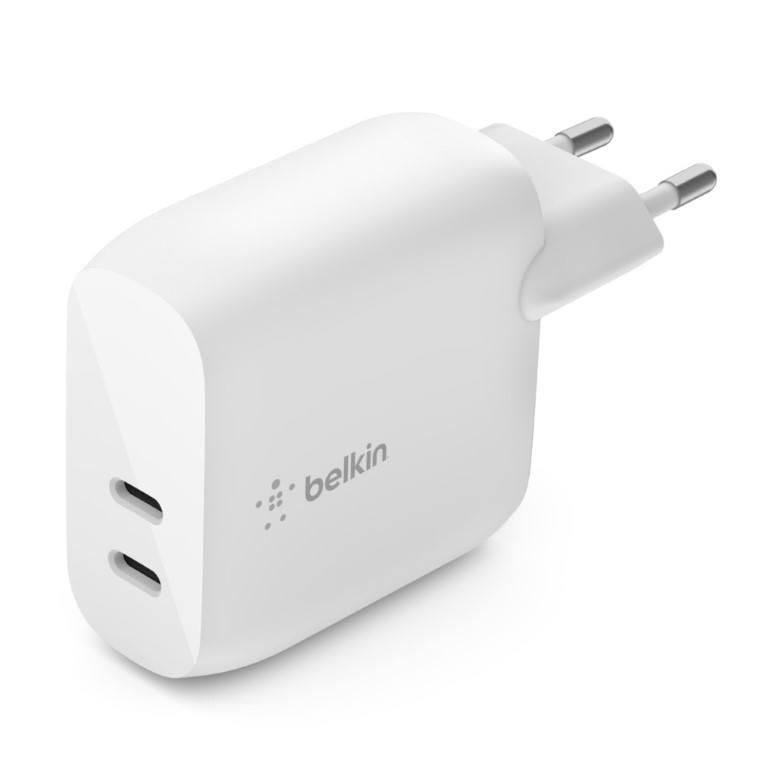 Belkin BoostCharge 40W Dual-port USB Type-C PD Wall Charger White WCB006VFWH - Image 2