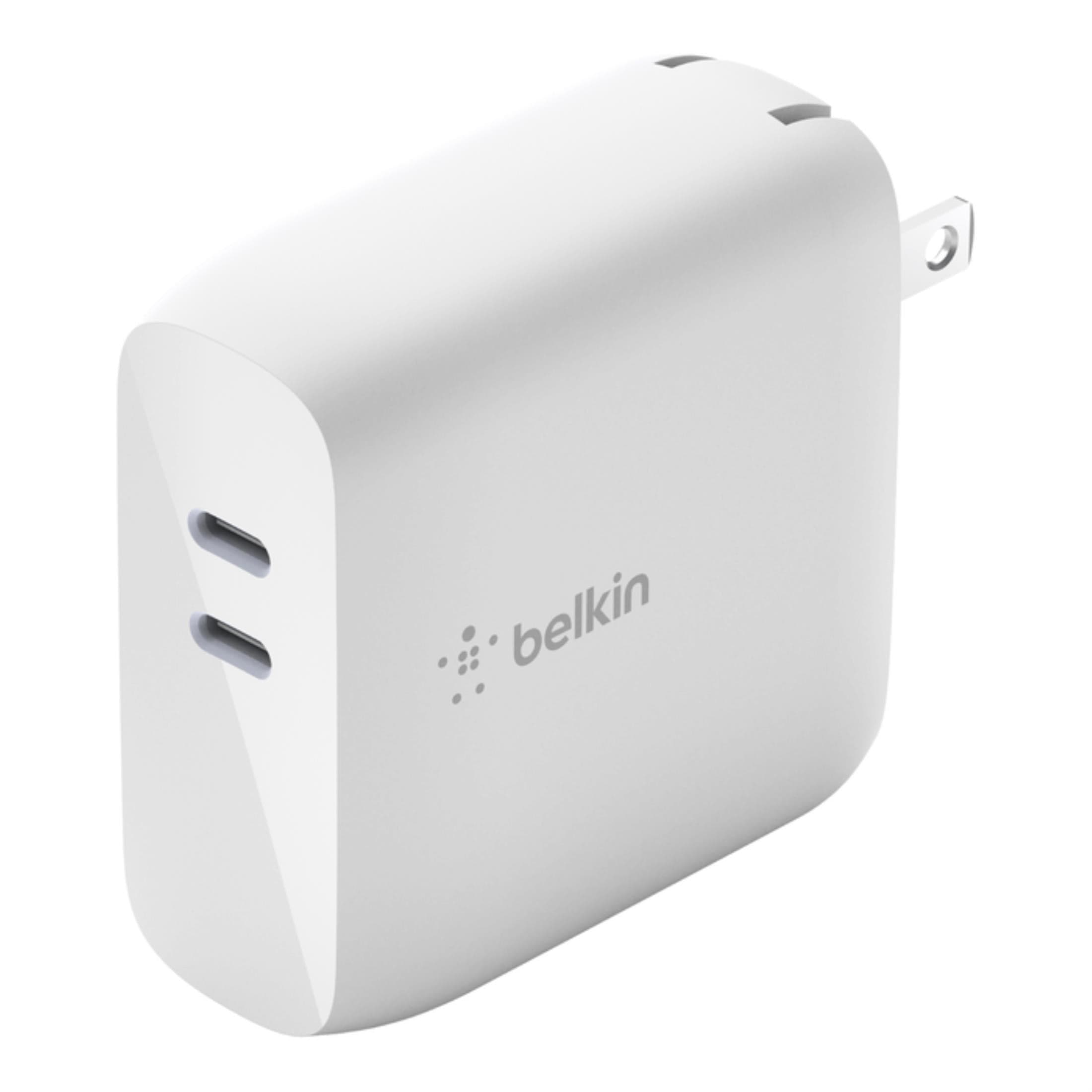 Belkin Dual 65W USB-C GaN Wall Charger with PPS - White WCH013VFWH - Image 4