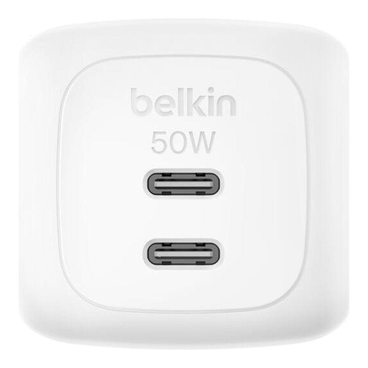 Belkin BoostCharge Pro 50W Dual Type-C GaN Charger White WCH019KQ1MWH-B6 - Image 2