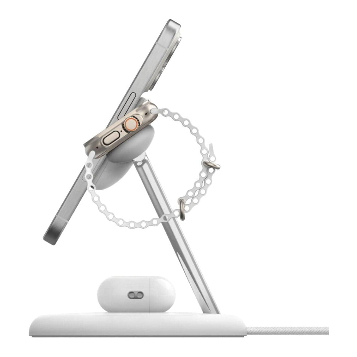 Belkin BoostCharge Pro Qi2 15W 3-in-1 MagSafe Charging Stand White WIZ023VFWH - Image 5