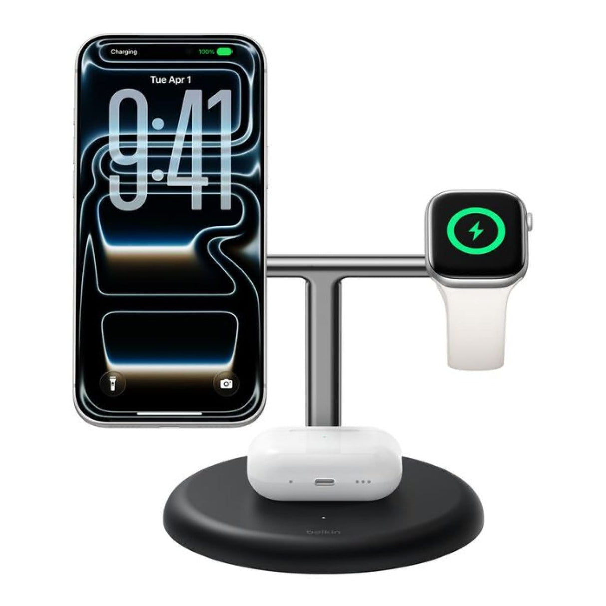 Belkin UltraCharge 3-in-1 25W Wireless Charging Station Black WIZ050KQBK - Image 5