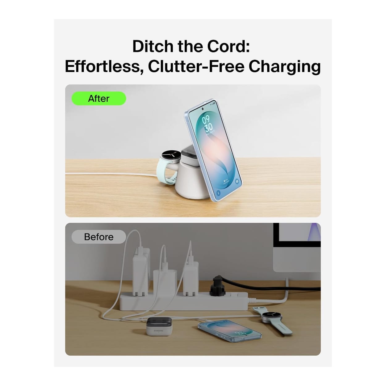 Belkin UltraCharge 3-in-1 Qi2 25W Wireless Charging Station White WIZ052KQWH - Image 9