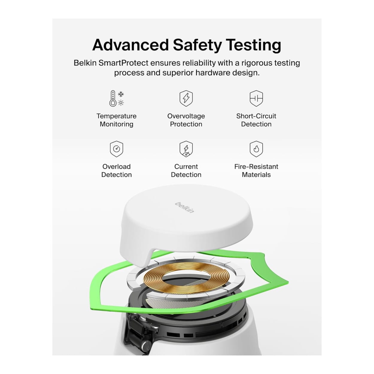 Belkin UltraCharge 3-in-1 Qi2 25W Wireless Charging Station White WIZ052KQWH - Image 10