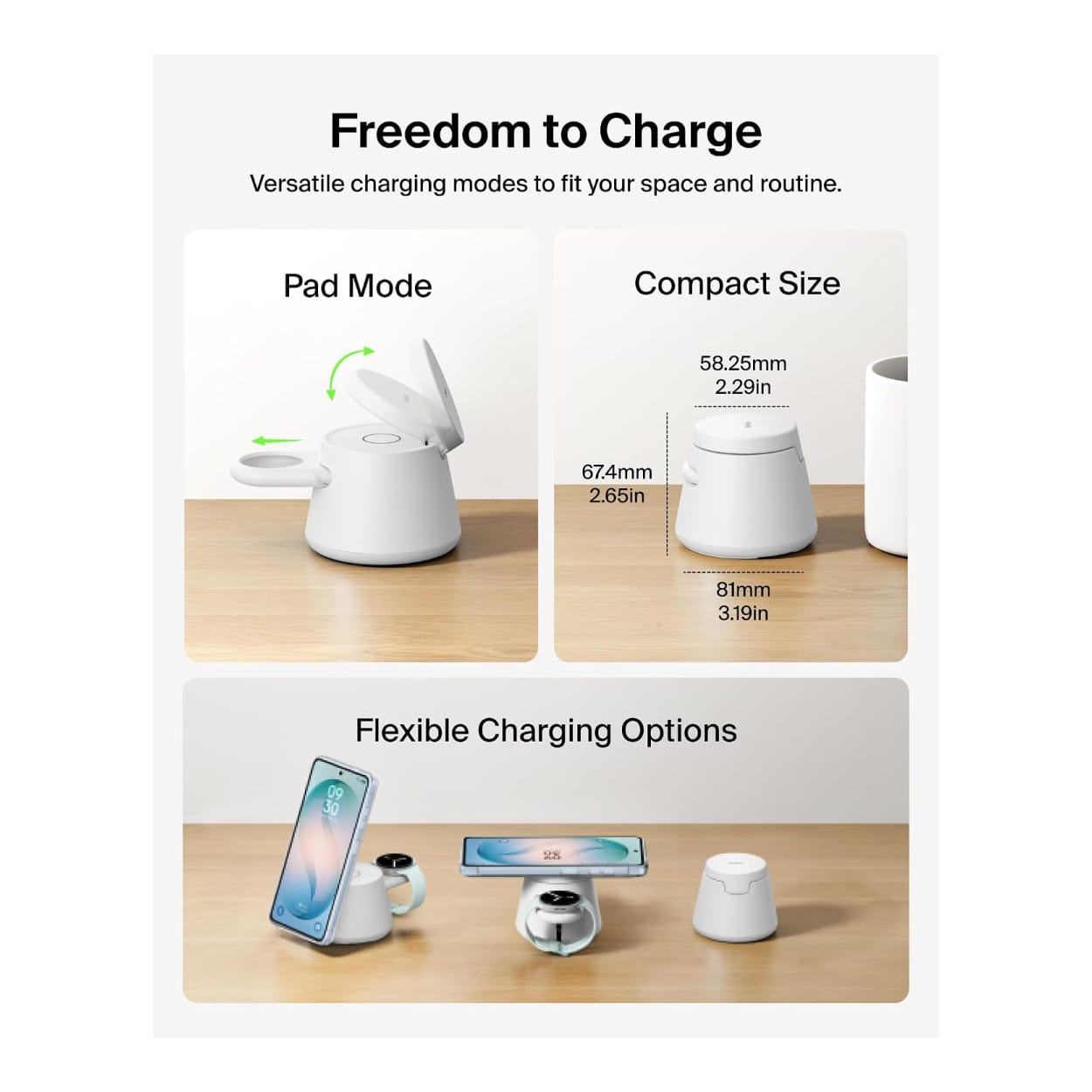 Belkin UltraCharge 3-in-1 Qi2 25W Wireless Charging Station White WIZ052KQWH - Image 7