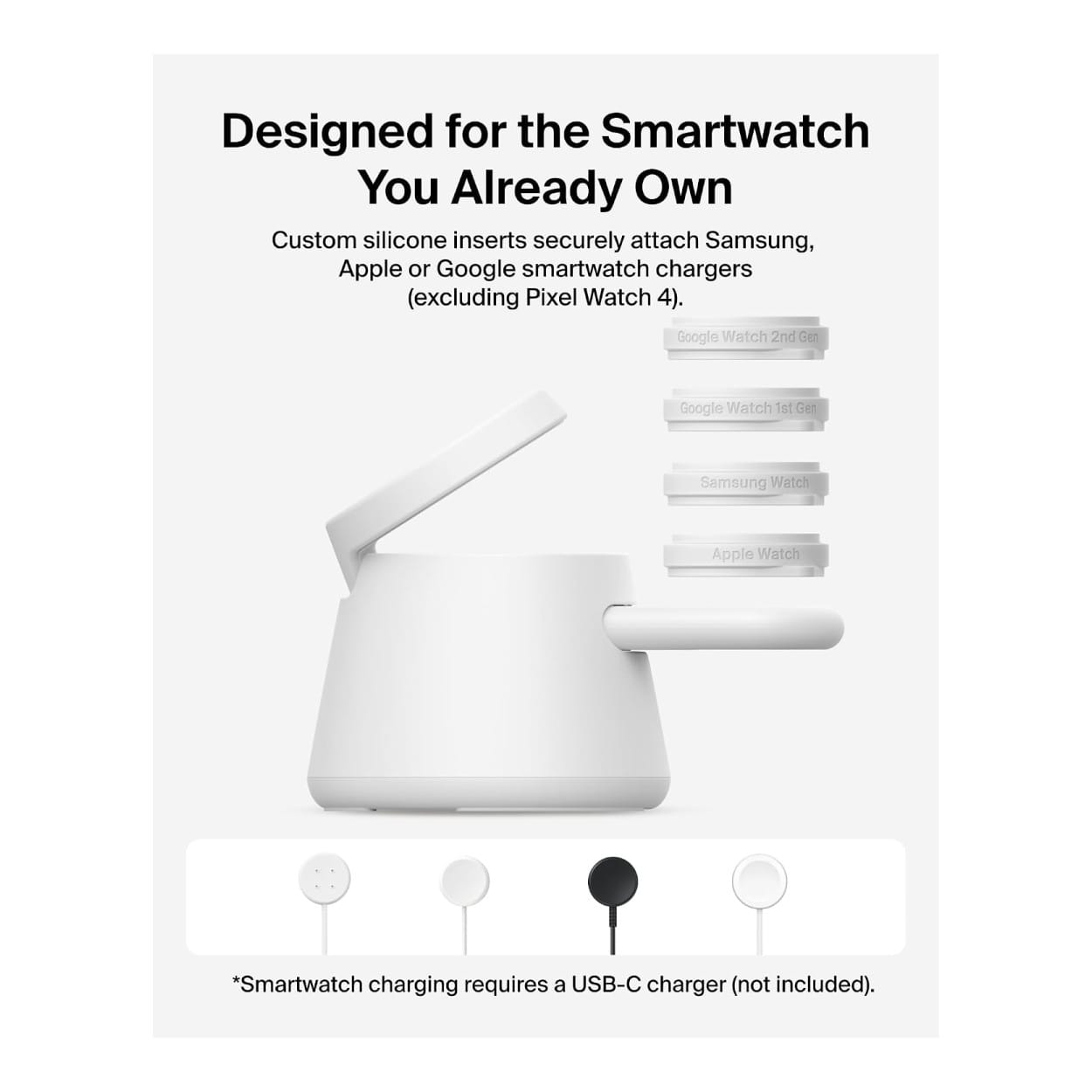 Belkin UltraCharge 3-in-1 Qi2 25W Wireless Charging Station White WIZ052KQWH - Image 4